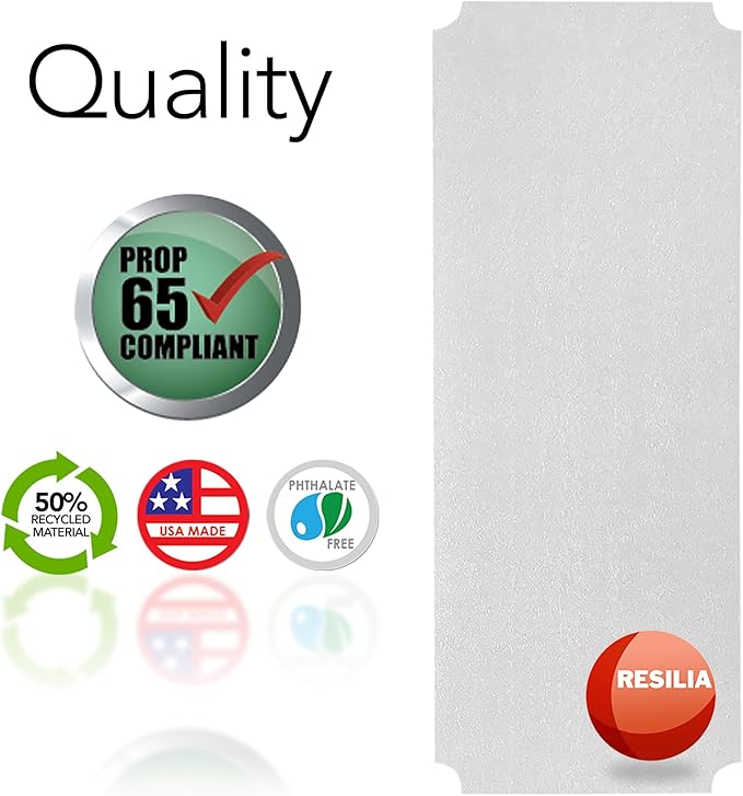 RESILIA Shelf Liner Set for Wire Shelving Rack – 4 Pack, 18 Inch Long x 48 Inch Wide, Clear Plastic Vinyl Covers for Kitchen, Pantry, & Garage Racks, Made in The USA
