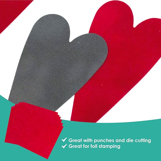 S.E.I Blaze Velvet Paper, Felt Fabric For Drawer and Jewelry Box Liner, 12" x 12" - 12 Sheets