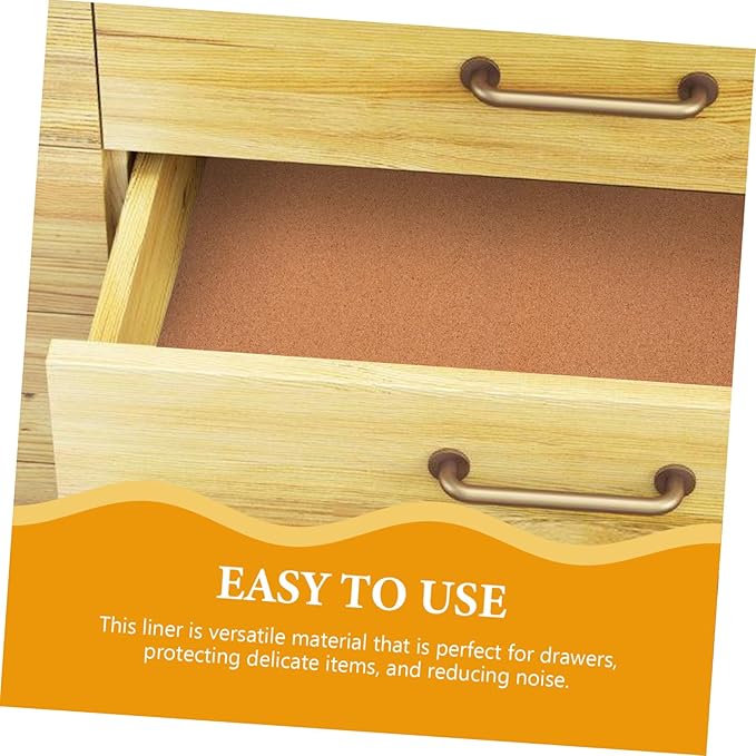 OSOLADY 2sheets Cork Drawer Liner Replacement Cork Liners for Kitchen Cabinets and Shelves