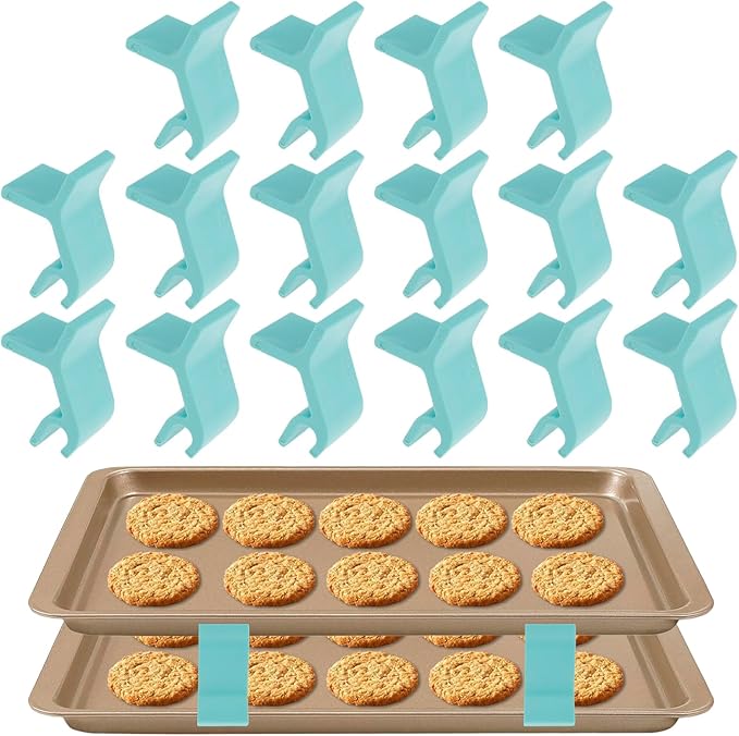 16Pcs Baking Sheet Stackers Set Space-Saving Tray Stackers Reusable Trays Stacking Holder Multipurpose Baking Tray Stackers for Freeze Dryer Trays 5x3x2.5 cm