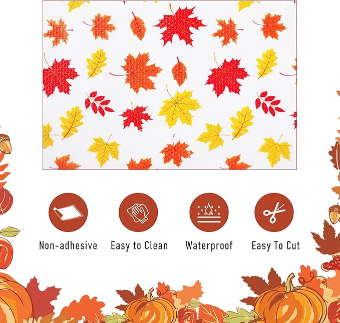 Cooyes Shelf Paper for Kitchen Cabinets Non Adhesive, Waterproof & Oil-Proof Kitchen Drawer Liner for Refrigerator Drawer Fridge Cupboard, (23.6 Inch W x 236 Inch L, Pumpkin Orange)