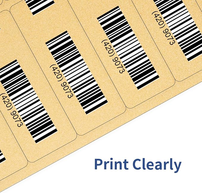 Yegawen 1" x 2-5/8" Kraft Labels Stickers, Address Labels 600 Label Paper for Laser/Inkjet Printer mailing Labels, Letter Size with Print Templates - 20 Sheets