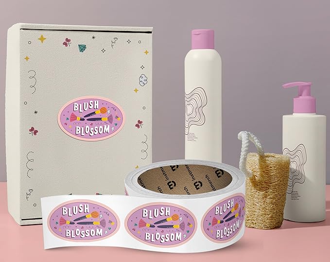 instMerch Custom Sticker Roll Labels — Logo Stickers Customized Labels — Custom Stickers for Business Logo (Oval)