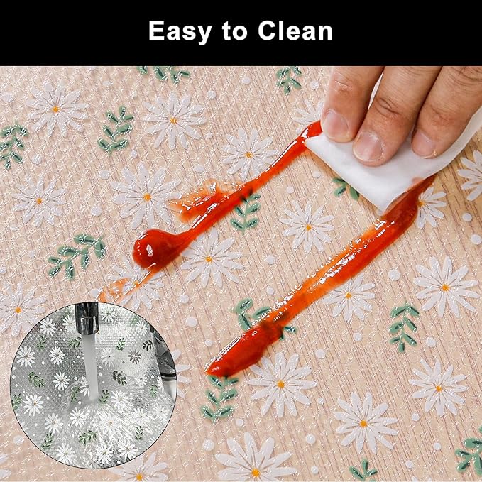 Cooyes Shelf Liner – Premium Non-Adhesive Cabinet & Drawer Liner for Kitchen – Waterproof Shelf Paper with Modern Pattern – Durable EVA Cabinet Mat – Easy to Cut (17.5" W x 197" L)