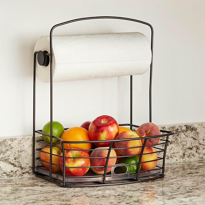 Polder Countertop Storage Bin with Paper Towel Holder