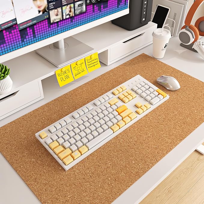 Livelynine Adhesive Cork Board Roll Peel and Stick Cork Shelf Liner Contact Paper for Drawers Cabinets Self Sticky Wallpaper Rolls 17.3x39 Bulletin Boards for Walls Alternative Sheets Tiles Coasters
