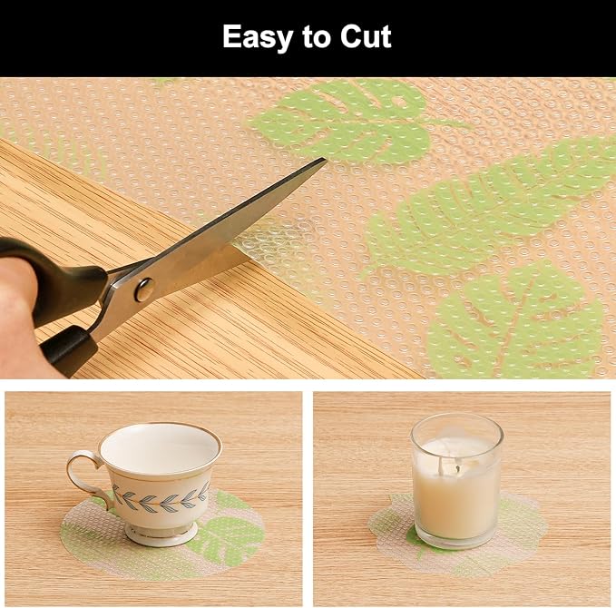 Cooyes Shelf Liner – Premium Non-Adhesive Cabinet & Drawer Liner for Kitchen – Waterproof Shelf Paper with Modern Pattern – Durable EVA Cabinet Mat – Easy to Cut (17.5" W x 78.7" L)