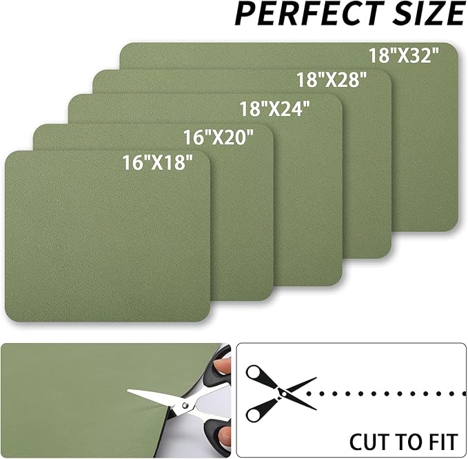 Dish Drying Mat for Kitchen Counter, Heat Resistant Drainer Mats with Non-slip Rubber Backed, Hide Stain Kitchen Super Absorbent Draining Mat, Easy to Clean Dish Rack Pad, Green 16"x18"
