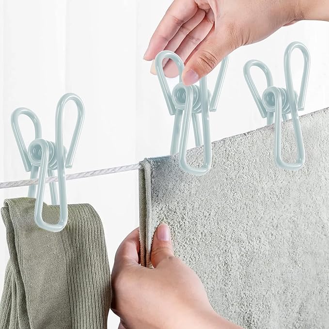 Multipurpose Metal Bag Clips - 2 Inch Colorful Sealer for Sealing Food, Paper Holder, Clothesline Clip for Laundry Hanging, Kitchen Bags (Colorful, 10PCS)