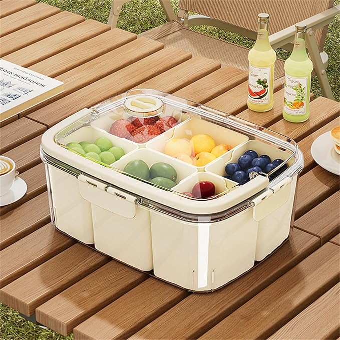 Fridge Storage Box Set with Handles Sturdy Clear Fridge with Lid Stackable Organizers for Kitchen Food Containers