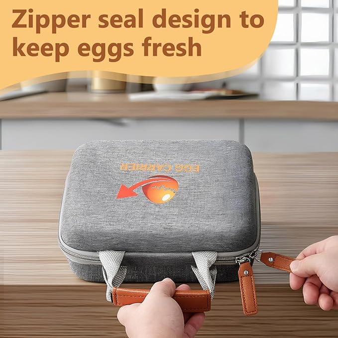 HYLCWTH 12 Slots Outdoor Egg Containers With Lid, Reusable Egg Cartons With Handle, Shockproof Storage Egg Carrier For Party Picnic Travel, Portable Holder Protection Egg Box