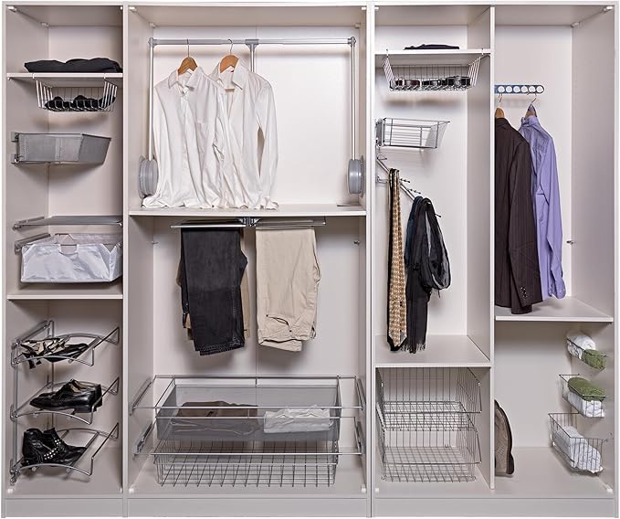 LTL Home Products More Inside Hanging Under Shelf Storage Basket, Small, Chrome