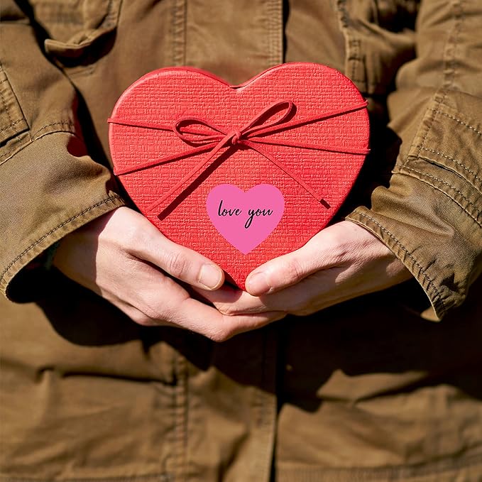 1200 PCS Pink Heart-Shaped Stickers, 10 Gradient Pink Designs Self-Adhesive Labels with Perforation Line in Roll, Use for Valentine's Day, Award Charts, Teachers & Classrooms, Bookmarks (3/4" Each)