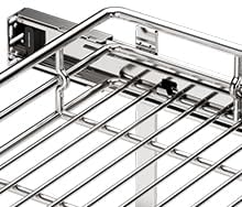 2pαck 2-Tier Kitchen Cabinet Pull Out Shelf and Drawer Organizer Slide Out Pantry Storaqe Basket in Multiple Sizes (18" W x 21" D)