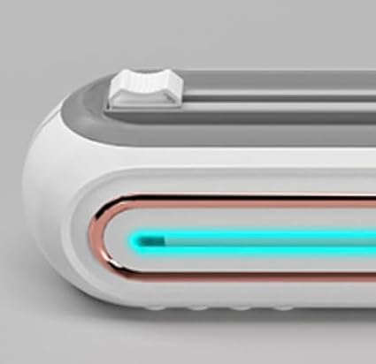 Primewave Food Plastic Wrap Dispenser with Sliding Cutter – Refillable ABS Wrap Cutter for Kitchen | Includes 1 Roll (80cm) Plastic Wrap | Safe & Easy One- Handed Use. (WHITE)