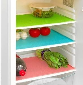 Winshall 10 Pack Refrigerator Mats, Washable Fridge Liners - Easy to Clean, Non-Slip, BPA-Free, Colorful, EVA Material, Slip Resistant Refrigerator Shelf Liners & Drawer Liner