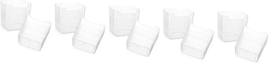 GLEAVI 10pcs Translucent Fridge Organizer Bins Vertical Storage for Refrigerator Door Food-Grade Seasoning Storage Box for Kitchen and Pantry Organization