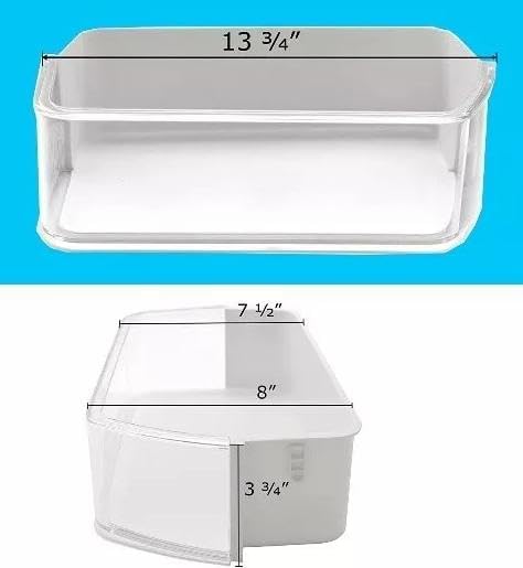 DA97-12650A Right Door Shelf Bin - for SAMSUNG Refrigerator Door shelves - Fridge door condiments beverages organizer - Refrigerator door bin replacement - Fridge plastic shelves bin - W 13-3/4 in