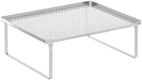 mDesign Metal Kitchen Shelf Organizer Rack - Stacker Storage Risers for Cabinet, Counter, Cupboard, or Pantry - Holder Stand for Plates, Dishes, Cups, Bowl, and Glasses - 2 Pack - Chrome