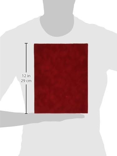 S.E.I Blaze Velvet Paper, Felt Fabric For Drawer and Jewelry Box Liner, 8.5" x 11" - 12 Sheets