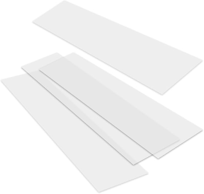 RESILIA Closet Shelf Liner for Wire Shelving – Pack of 4, 12" Wide x 4' Long Heavy Duty Waterproof Liners, Clear PVC Covers for Kitchen Pantry, Bathroom Closet, & Cabinet Storage, Made in The USA