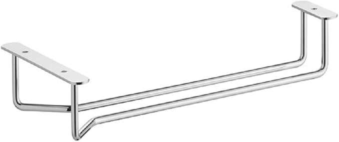 TrueCraftware- 10-Inch Wine Glass Rack Chrome Finish Set of 2- Stemware Rack Wire Hanging Rack Under Cabinet Wine Glass Stemware Holder Storage Hanger Organizer for Kitchen and Bar