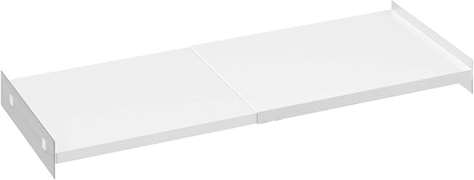 SANNO Adjustable Closet Organizer Shelf, 17-31" Tension Shelf with Heavy-Duty Adhesive - DIY Expandable Shelf Dividers for Cabinet, Pantry, Wardrobe, Kitchen, 1 Pack