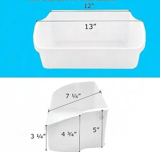240324501 Door Bin Shelf - for Frigidaire Refrigerator Door shelves - Fridge door condiments beverages organizer - Refrigerator door bin replacement 240324505 - Fridge plastic shelves bins - W 13 in