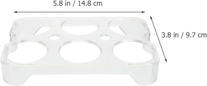 EPIGEIST 2Pcs Refrigerator Egg Tray Storage Container 6-Compartment Egg Holder Box for Fridge Organization and Travel Carrier