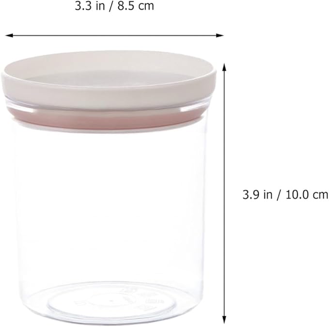 4pcs Plastic Sealed Jars for Food Storage Airtight Kitchen Canisters for Cereals Beans Grains with Lids Containers for Dry Food Organization