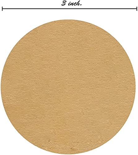 3" Natural Brown Kraft Stickers / 500 Blank Kraft Circle Labels/DIY Round Canning Labels/Made in The USA