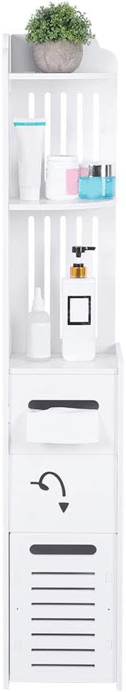 5 - Layer Vertical Storage Rack Cabinet Organizer, Multifunctional Kitchen Storage Rack Bathroom Stand Solutions - Space Saving, Waterproof Material, Ideal for Small Spaces