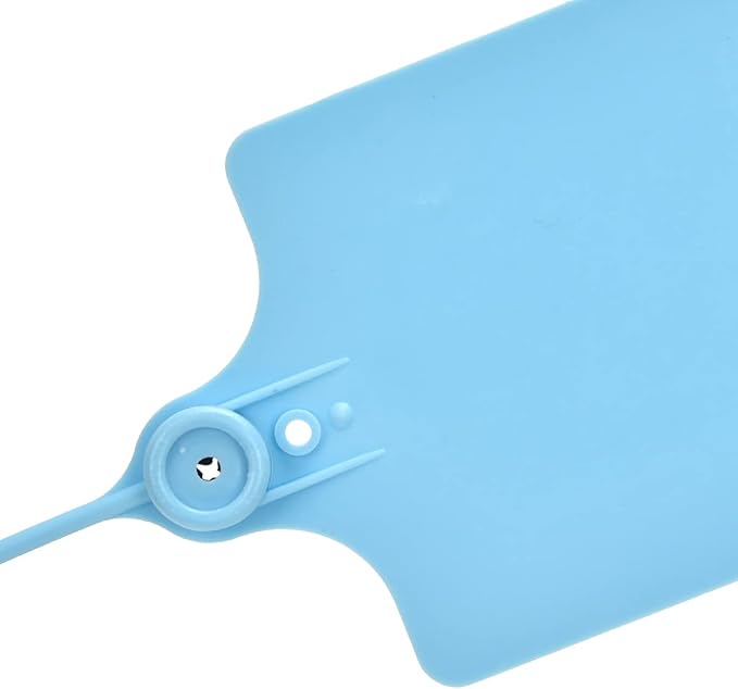 LeadSeals 100 Plastic Shipping Tags - Waterproof, Writable, Hanging Tags with One Blue Marker Pen