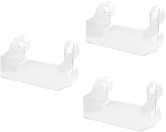 3 Pcs Beverage Shelf Drink Holder for Refrigerator Wall Mounted Shelves Wall Mounted Rack Cups Clear Wall Shelf Drinks Indoor Plant Display Stand Fridge Shower Rack Suction Acrylic
