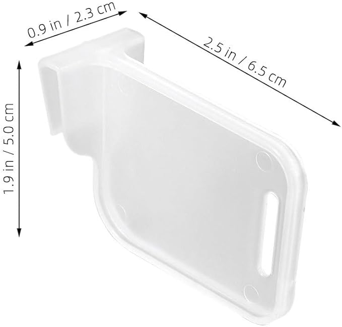 BESTOYARD 12Pcs Adjustable Fridge Side Door Dividers Multi-Function Refrigerator Shelf Clips for Space-Saving Organization Easy Installation Compact 2.55X1.96X0.9 Inch Fridge Separator