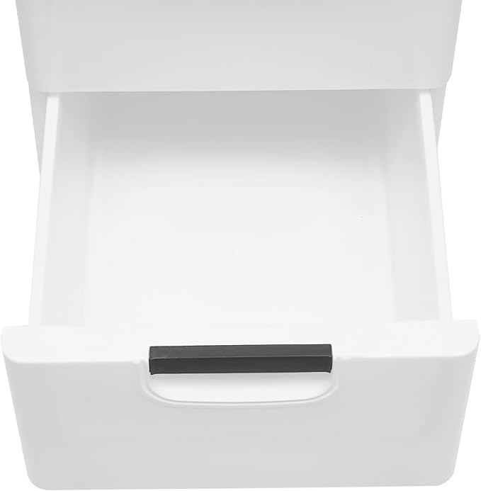5 Drawers Stackable Storage Drawers Plastic Storage Drawers Collapsible Storage Bins Plastic Clothes Organizer Drawers Storage for Living Room,Bedroom,Office (White, 11.81" W)