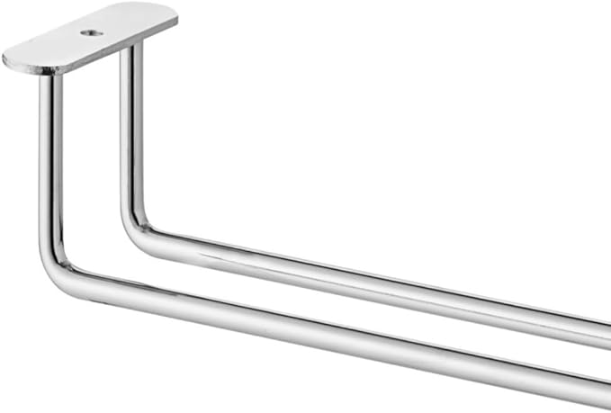 Soro Essentials- 24" Glass Hanging Stemware Rack Chrome Plated Set of 2- Wine Glass Hangers Under Shelf Cabinet Wire Wine Glasses Holder Storage Hanger for Cabinet Kitchen Bar or Home