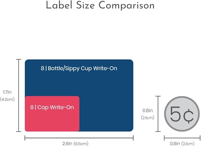 Name Bubbles - Reusable Baby Bottle Labels for Daycare (20 Labels) - Kids Washable Name Tags for Bottles, Sippy Cups, & Snack Containers, Waterproof, Baby Name Stickers, Write-On (Whale)