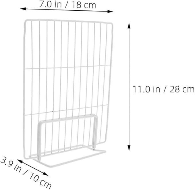 Luxshiny Metal Refrigerator Freezer Divider Shelf Organizer 28x18cm Iron Partition for Fridge Compartment Storage, Freezer Wire Shelf Separator for Kitchen and Supermarket Use