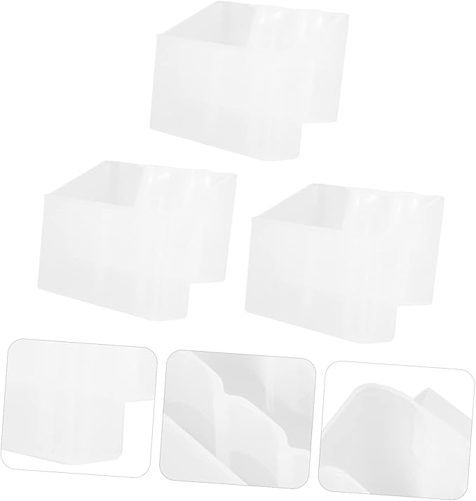 3Pcs Fridge Door Organizer Set Clear Hanging Storage Box for Condiments and Small Items Vertical Space Saver for Kitchen Refrigerator