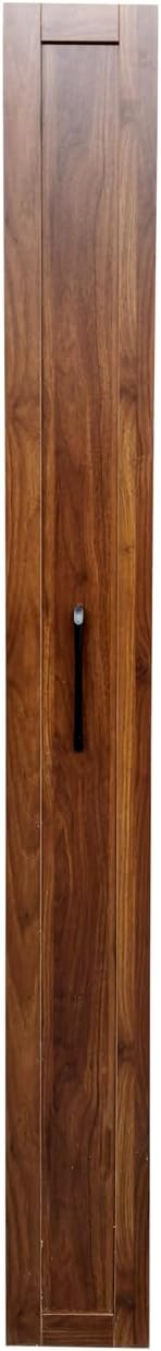 7 Tier Slim Pull Out Storage Cabinet, Narrow Mobile Shelf Organizer, Walnut Freestanding Slim Storage Tower Between Refrigerator & Counter, Utility Cart for Kitchen Dining Room Small Spaces