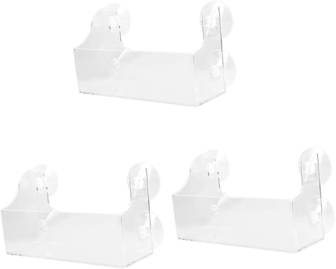 3 Pcs Beverage Shelf Drink Holder for Refrigerator Wall Mounted Shelves Wall Mounted Rack Cups Clear Wall Shelf Drinks Indoor Plant Display Stand Fridge Shower Rack Suction Acrylic