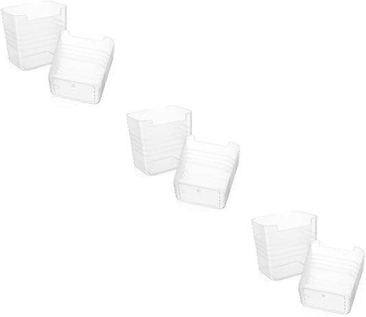 OUNONA 6pcs Translucent Refrigerator Organizer Bins for Fridge Side Door Storage for Fruits Vegetables and Spices Kitchen