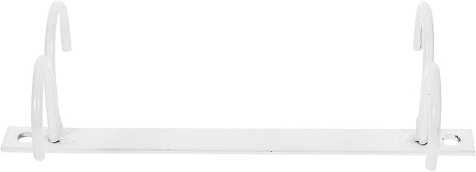 Cabinet Mug Hooks Rack, White Iron Kitchen Rack with 4 Hooks, Space-Saving Cupboard Holder and Utensil Organizer for Kitchen Storage
