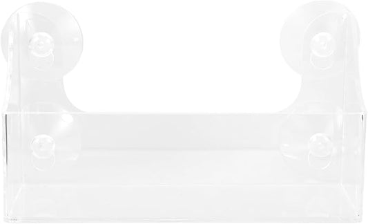 Homoyoyo Sturdy Clear Acrylic Suction Cup Refrigerator Organizer Space-Saving Fridge Can Rack for Spices Jars Beverages Kitchen Refrigerator Storage Shelf (3-Tier)