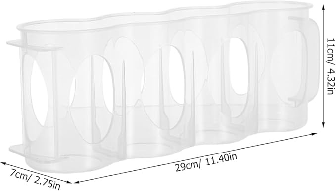 Hand Pull Type Refrigerator Organizer can Storage Box 4 Section Beverage can Dispenser for Fridge 11.41X4.33X2.75In Space-Saving Clear Plastic Organizer