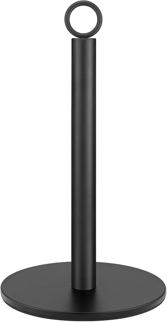 Paper Towel Holder Countertop, Black Paper Towel Holders, Stainless Steel Countertop Paper Towels Holders, Kitchen PaperRoll Holder, Non-Slip Standing Paper Towel Holders