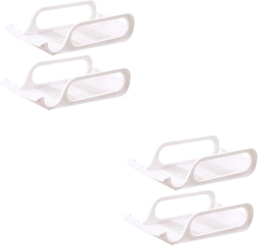 DOITOOL 4pcs Stackable Refrigerator Drink Storage Rack for Beverage Bowl Vegetable Holder Cold Storage Organizer for Fridge Efficient Vertical Practical Design