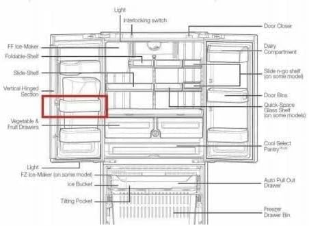 DA97-11478A Left Door Middle Bin - for SAMSUNG Refrigerator Door shelves - Fridge door condiments beverages organizer - Refrigerator door bin replacement - Fridge front transparent shelves bins