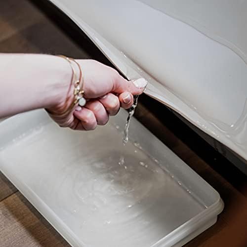 BASIN - Heavy Duty Under Sink Mat - The Original Silicone Under Sink Mat - Under Sink Tray - Under Sink Cover Kitchen Cabinet Liner Taupe 31x22